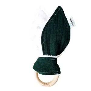 645183D7-0453-4E87-9AAE-69F739E10DD0.jpgv1707252071 Anneau de dentition bois oreille de lapin - Uni vert forêt