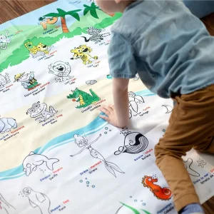 Nappe à colorier BiMoo - Animaux - 45'' x 45''