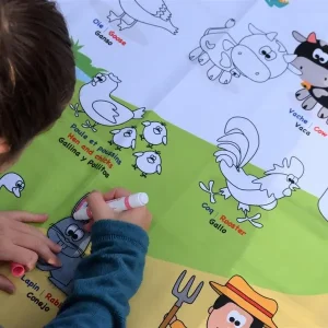 Nappe à colorier BiMoo - Ferme - 45x 45