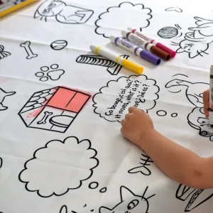 Nappe à colorier BiMoo - Chats et chiens - 45'' x 45''