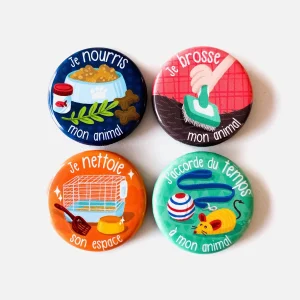 4 aimants - Je prends soin de mon animal