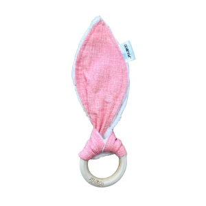 Lancement-_5.jpgv1751293296 Anneau de dentition bois oreille de lapin - Motifs ligné rose