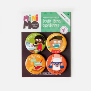 4 aimants - Double tâches quotidiennes