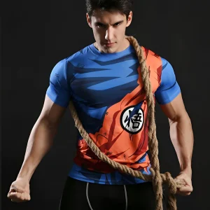 T-Shirt Compression Goku Combat