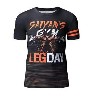 T-Shirt Compression Goku Leg Day