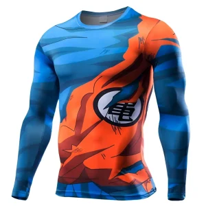 T-Shirt Compression Long Goku Combat